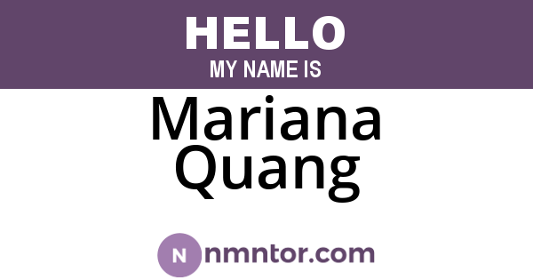 Mariana Quang