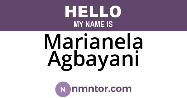 Marianela Agbayani