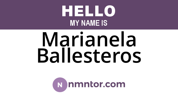 Marianela Ballesteros