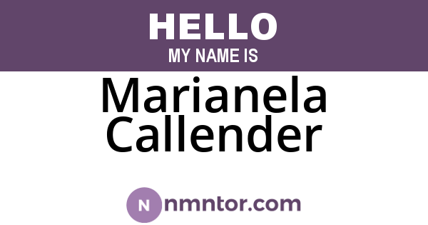 Marianela Callender