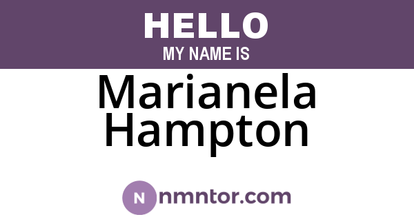 Marianela Hampton