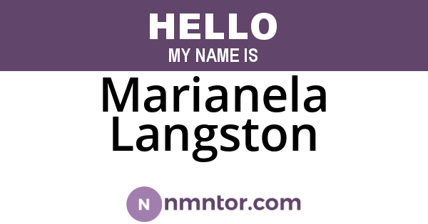 Marianela Langston