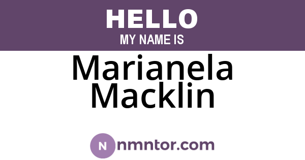 Marianela Macklin