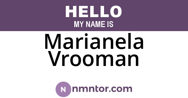 Marianela Vrooman