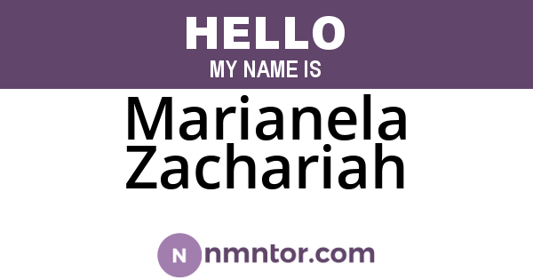 Marianela Zachariah