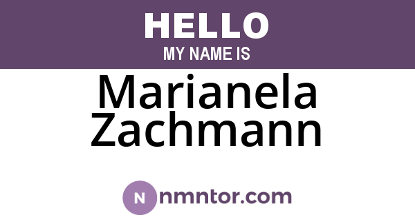 Marianela Zachmann
