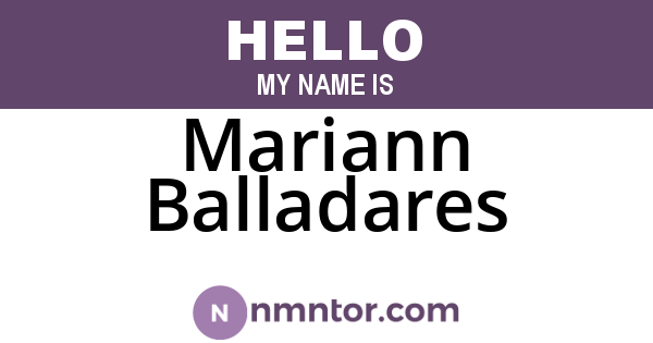 Mariann Balladares