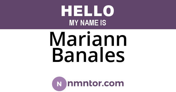 Mariann Banales
