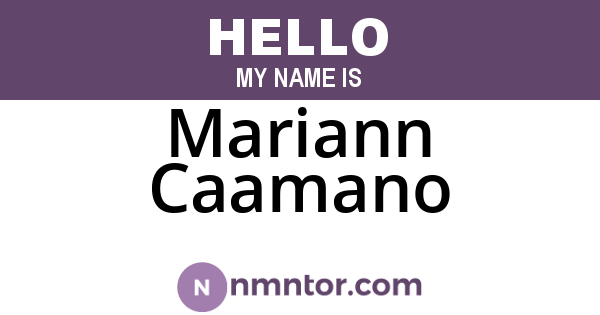 Mariann Caamano