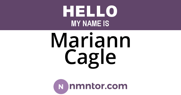 Mariann Cagle