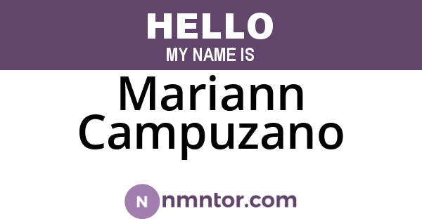Mariann Campuzano