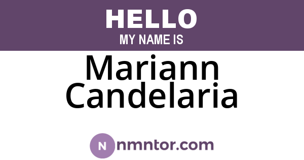 Mariann Candelaria