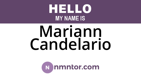 Mariann Candelario