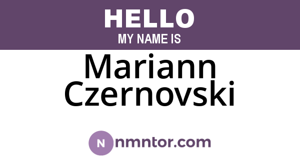 Mariann Czernovski