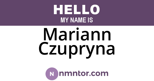 Mariann Czupryna