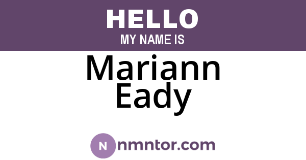 Mariann Eady