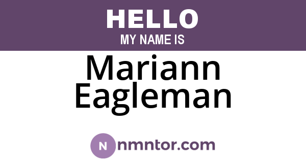 Mariann Eagleman