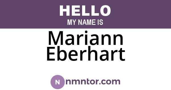Mariann Eberhart