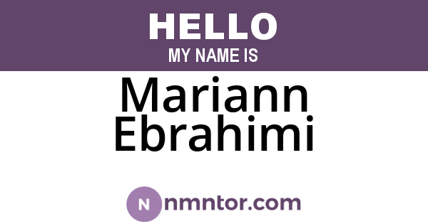 Mariann Ebrahimi