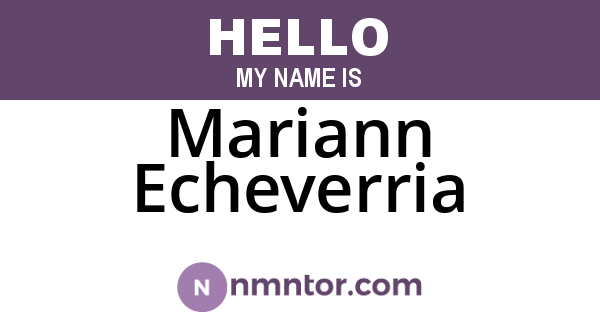 Mariann Echeverria