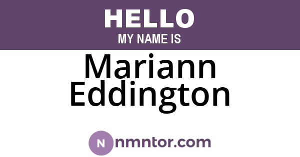 Mariann Eddington