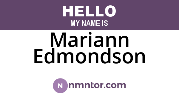 Mariann Edmondson