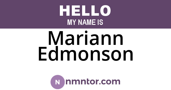 Mariann Edmonson