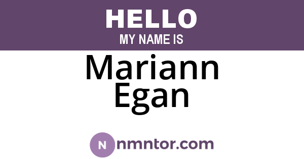 Mariann Egan