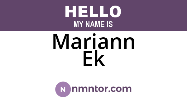Mariann Ek
