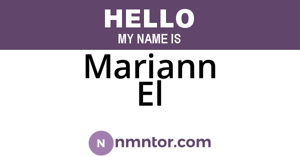 Mariann El