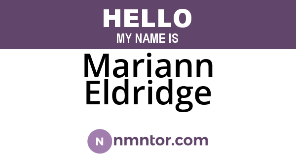 Mariann Eldridge