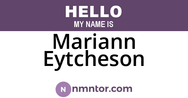 Mariann Eytcheson