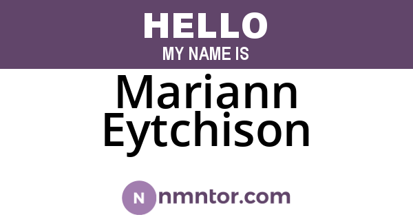 Mariann Eytchison