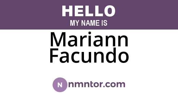 Mariann Facundo
