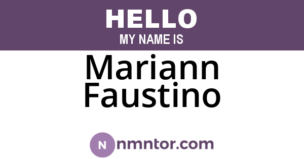 Mariann Faustino