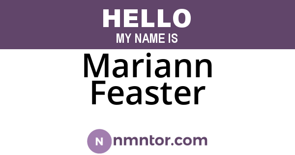 Mariann Feaster