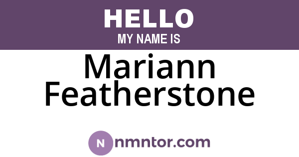 Mariann Featherstone
