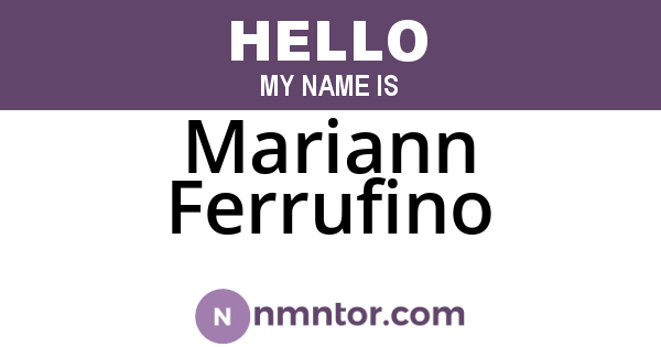 Mariann Ferrufino
