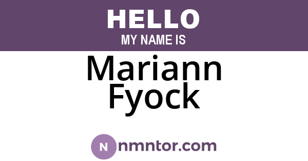 Mariann Fyock
