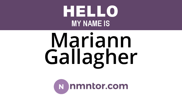 Mariann Gallagher