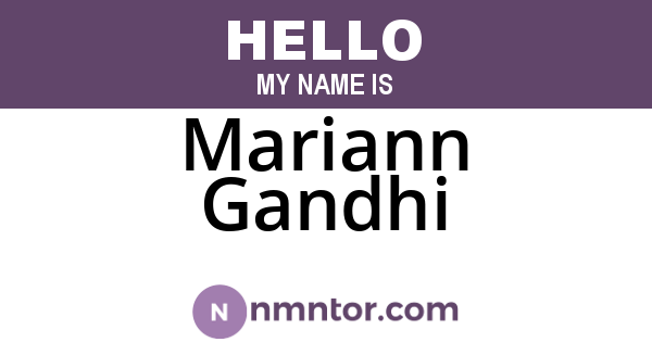 Mariann Gandhi
