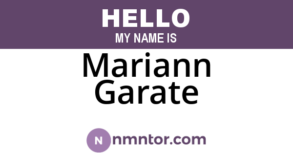 Mariann Garate