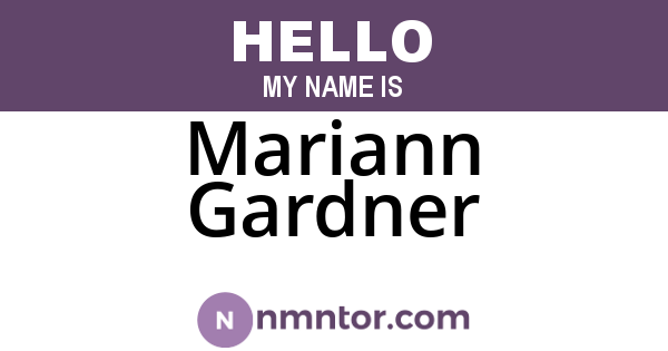 Mariann Gardner