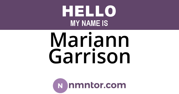 Mariann Garrison