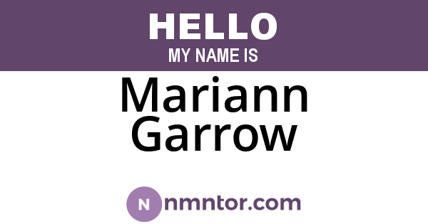 Mariann Garrow