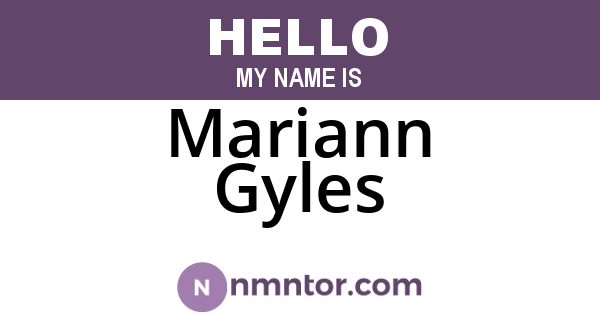 Mariann Gyles