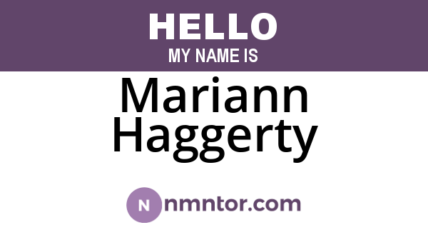 Mariann Haggerty