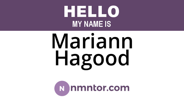 Mariann Hagood