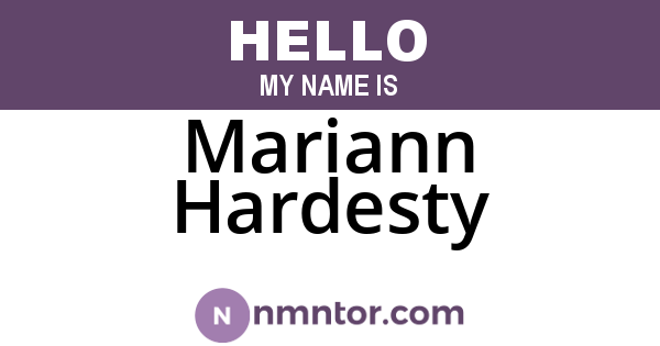 Mariann Hardesty