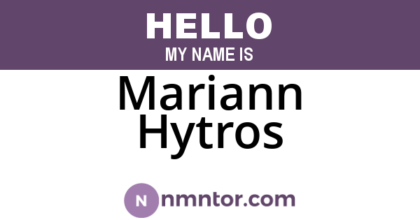 Mariann Hytros